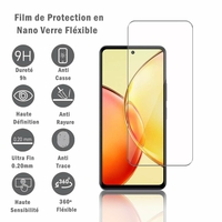 Vivo Y36 4G/ Y36 5G 6.64" (non compatible avec Vivo Y36 (India)): 1 Film Protection d'écran en Verre Nano Fléxible, Dureté 9H Inrayable Incassable Invisible Ultra Résistant