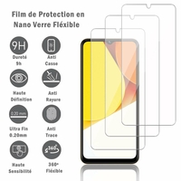 Vivo Y35+/ Y35 Plus 5G: 3 Films Protection d'écran en Verre Nano Fléxible, Dureté 9H Inrayable Incassable Invisible Ultra Résistant