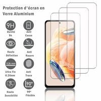 Xiaomi Redmi Note 12 Pro 4G 6.67" 2209116AG 2209116AG (non compatible avec Xiaomi Redmi Note 12 Pro 5G): 3 Films Protection d'écran en verre d'aluminium super résistant 9H, définition HD, anti-rayures, anti-empreintes digitales