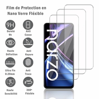 Realme Narzo N55 6.72": 3 Films Protection d'écran en Verre Nano Fléxible, Dureté 9H Inrayable Incassable Invisible Ultra Résistant