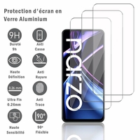 Realme Narzo N55 6.72": 3 Films Protection d'écran en verre d'aluminium super résistant 9H, définition HD, anti-rayures, anti-empreintes digitales