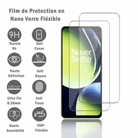 OnePlus Nord CE 3 Lite 6.72" CPH2467 CPH2465: 2 Films Protection d'écran en Verre Nano Fléxible, Dureté 9H Inrayable Incassable Invisible Ultra Résistant