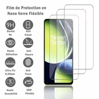 OnePlus Nord CE 3 Lite 6.72" CPH2467 CPH2465: 3 Films Protection d'écran en Verre Nano Fléxible, Dureté 9H Inrayable Incassable Invisible Ultra Résistant