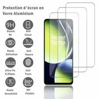 OnePlus Nord CE 3 Lite 6.72" CPH2467 CPH2465: 3 Films Protection d'écran en verre d'aluminium super résistant 9H, définition HD, anti-rayures, anti-empreintes digitales