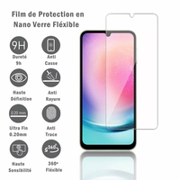 Samsung Galaxy A24 4G 6.5" SM-A245F A245F/DS A245F/DSN A245M A245M/DS A245N: 1 Film Protection d'écran en Verre Nano Fléxible, Dureté 9H Inrayable Incassable Invisible Ultra Résistant