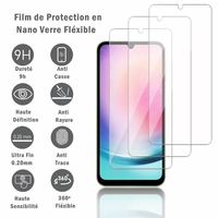 Samsung Galaxy A24 4G 6.5" SM-A245F A245F/DS A245F/DSN A245M A245M/DS A245N: 3 Films Protection d'écran en Verre Nano Fléxible, Dureté 9H Inrayable Incassable Invisible Ultra Résistant