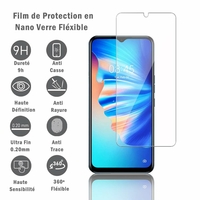 Tecno Spark 8T 6.6" KG6p (non compatible avec Tecno Spark 8 Pro 6.8"): 1 Film Protection d'écran en Verre Nano Fléxible, Dureté 9H Inrayable Incassable Invisible Ultra Résistant