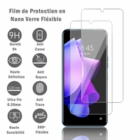 Tecno Spark 9T 6.6" KH6: 2 Films Protection d'écran en Verre Nano Fléxible, Dureté 9H Inrayable Incassable Invisible Ultra Résistant