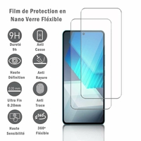 Vivo iQOO Neo7 6.78" V2231A: 2 Films Protection d'écran en Verre Nano Fléxible, Dureté 9H Inrayable Incassable Invisible Ultra Résistant