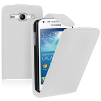 Samsung Galaxy Core Plus G3500/ Trend 3 G3502: Accessoire Etui Housse Coque Pochette simili cuir - BLANC