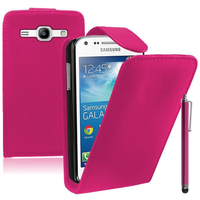 Samsung Galaxy Core Plus G3500/ Trend 3 G3502: Accessoire Etui Housse Coque Pochette simili cuir + Stylet - ROSE