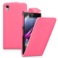 Sony Xperia Z1 L39H/ Z1 Honami/ C6902 C6903 C6906 C6943: Accessoire Etui Housse Coque Pochette simili cuir - ROSE