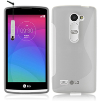 LG Leon 4G LTE H340N/ Tribute 2/ Tribute Duo LS665: Accessoire Housse Etui Pochette Coque S silicone gel + mini Stylet - TRANSPARENT
