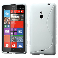 Nokia Lumia 1320: Accessoire Housse Etui Pochette Coque S silicone gel - BLANC