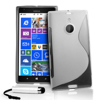 Nokia Lumia 1520: Accessoire Housse Etui Pochette Coque S silicone gel + mini Stylet - TRANSPARENT