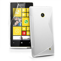 Nokia Lumia 520/ 525: Accessoire Housse Etui Pochette Coque S silicone gel - BLANC