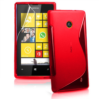 Nokia Lumia 520/ 525: Accessoire Housse Etui Pochette Coque S silicone gel - ROUGE