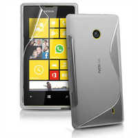 Nokia Lumia 520/ 525: Accessoire Housse Etui Pochette Coque S silicone gel - TRANSPARENT