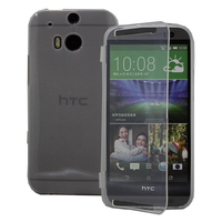 HTC One (M8)/ One M8s/ Dual Sim/ (M8) Eye/ M8 For Windows/ HTC Butterfly 2: Accessoire Coque Etui Housse Pochette silicone gel Portefeuille Livre rabat - TRANSPARENT