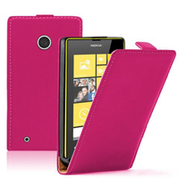 Nokia Lumia 530/ 530 Dual Sim: Accessoire Housse coque etui cuir fine slim - ROSE