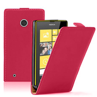 Nokia Lumia 530/ 530 Dual Sim: Accessoire Housse coque etui cuir fine slim - ROUGE