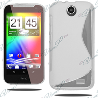 HTC Desire 310: Accessoire Housse Etui Pochette Coque S silicone gel - BLANC
