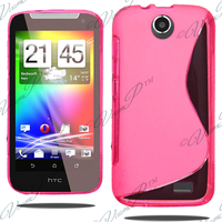 HTC Desire 310: Accessoire Housse Etui Pochette Coque S silicone gel - ROSE