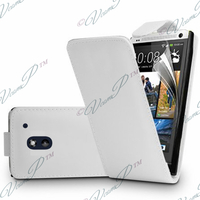 HTC Desire 610: Accessoire Etui Housse Coque Pochette simili cuir - BLANC