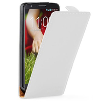 LG G2 Mini LTE Dual Sim D618 D620 D620R D620K: Accessoire Housse coque etui cuir fine slim - BLANC