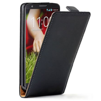 LG G2 Mini LTE Dual Sim D618 D620 D620R D620K: Accessoire Housse coque etui cuir fine slim - NOIR