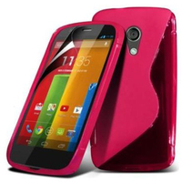 Motorola Moto G X1032/ Forte/ Grip Shell/ LTE 4G: Accessoire Housse Etui Pochette Coque S silicone gel - ROSE