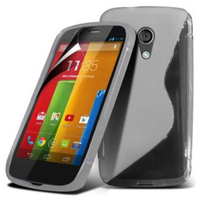 Motorola Moto G X1032/ Forte/ Grip Shell/ LTE 4G: Accessoire Housse Etui Pochette Coque S silicone gel - TRANSPARENT