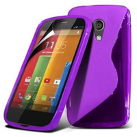 Motorola Moto G X1032/ Forte/ Grip Shell/ LTE 4G: Accessoire Housse Etui Pochette Coque S silicone gel - VIOLET