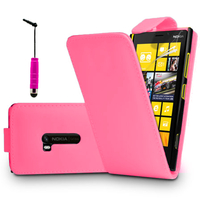 Nokia Lumia 920: Accessoire Etui Housse Coque Pochette simili cuir + mini Stylet - ROSE