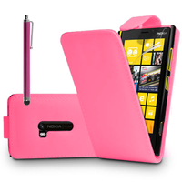Nokia Lumia 920: Accessoire Etui Housse Coque Pochette simili cuir + Stylet - ROSE