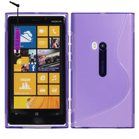 Nokia Lumia 920: Accessoire Housse Etui Pochette Coque S silicone gel + mini Stylet - VIOLET