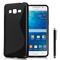 Samsung Galaxy Grand Max SM-G720N0: Accessoire Housse Etui Pochette Coque S silicone gel + Stylet - NOIR