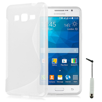 Samsung Galaxy Grand Max SM-G720N0: Accessoire Housse Etui Pochette Coque S silicone gel + mini Stylet - TRANSPARENT