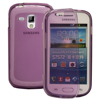 Samsung Galaxy Trend S7560/ Galaxy S Duos S7562: Accessoire Coque Etui Housse Pochette silicone gel Portefeuille Livre rabat - VIOLET
