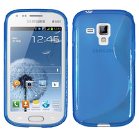Samsung Galaxy Trend S7560/ Galaxy S Duos S7562: Accessoire Housse Etui Pochette Coque S silicone gel - BLEU