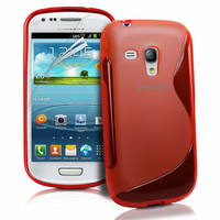 Samsung Galaxy S3 mini i8190/ i8200 VE: Accessoire Housse Etui Pochette Coque S silicone gel - ROUGE