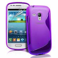 Samsung Galaxy S3 mini i8190/ i8200 VE: Accessoire Housse Etui Pochette Coque S silicone gel - VIOLET