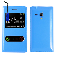 Samsung Galaxy S3 mini i8190/ i8200 VE: Accessoire Coque Etui Housse Pochette Plastique View Case + mini Stylet - BLEU