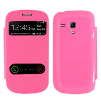 Samsung Galaxy S3 mini i8190/ i8200 VE: Accessoire Coque Etui Housse Pochette Plastique View Case - ROSE