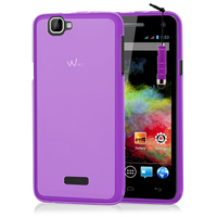 Wiko Rainbow 4G: Accessoire Housse Etui Pochette Coque silicone gel + mini Stylet - VIOLET