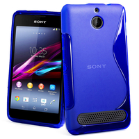 Sony Xperia E1 D2004 D2005/ E1 Dual D2104 D2114 D2105: Accessoire Housse Etui Pochette Coque S silicone gel - BLEU