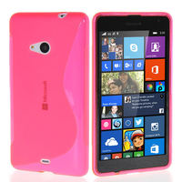 Microsoft Nokia Lumia 535/ 535 Dual SIM: Accessoire Housse Etui Pochette Coque S silicone gel - ROSE