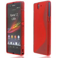 Sony Xperia Z L36h C6602 C6603: Accessoire Housse Etui Pochette Coque S silicone gel - ROUGE