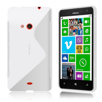 Nokia Lumia 625: Accessoire Housse Etui Pochette Coque S silicone gel - BLANC