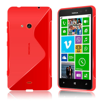 Nokia Lumia 625: Accessoire Housse Etui Pochette Coque S silicone gel - ROUGE